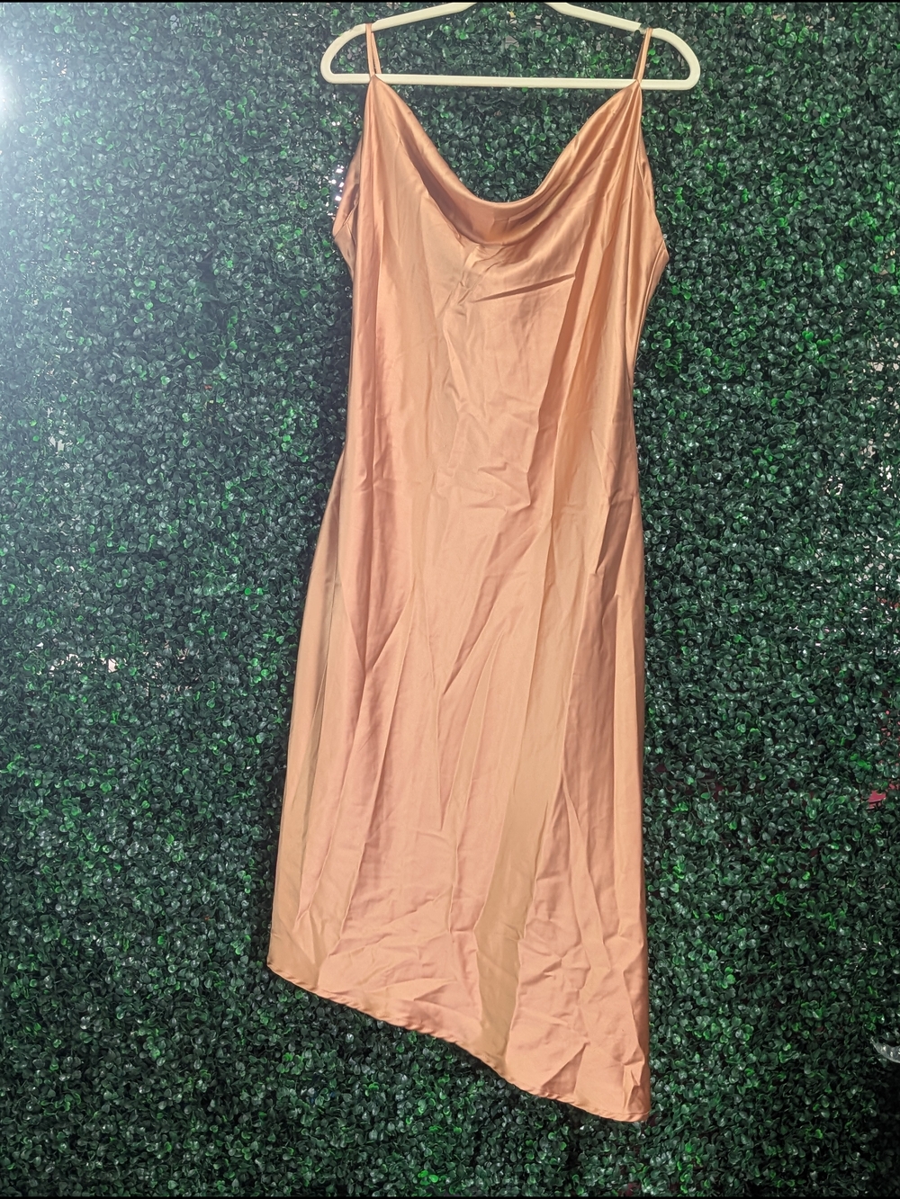 Petal & Pup Asymmetrical Slip Dress in Gold